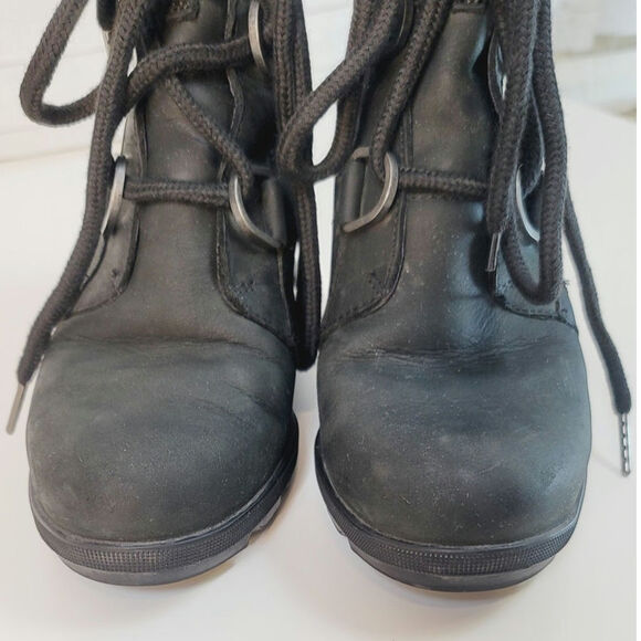 Sorel Joan of Arctic Wedge II in Black Leather, sz 6.5 - Picture 5 of 16